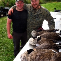 John & Ivan with geese
